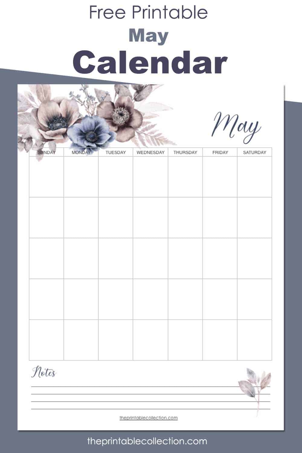 Free Printable May Calendar The Printable Collection