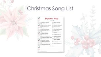 Printable Christmas Songs List | The Printable Collection