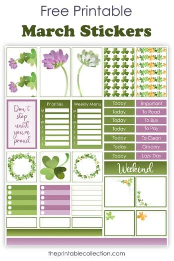 Printable Planner Stickers Ready To Download | The Printable Collection