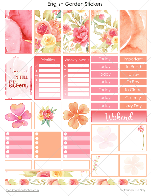 Download Free Pdf Planner Printable Stickers Perfect For Decorating Your Weeks The Printable Collection