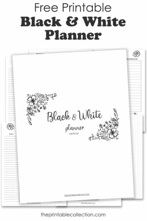 Free Black And White Planner Printable | The Printable Collection