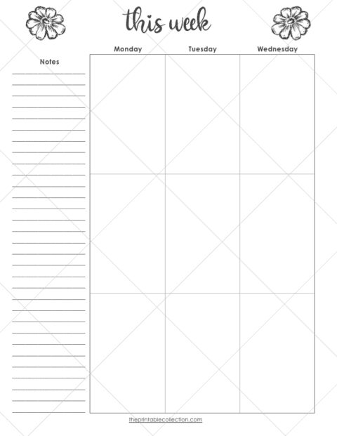 Black And White Planner Printable | The Printable Collection