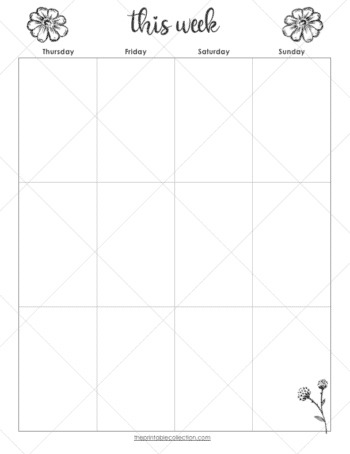 Free Black And White Planner Printable | The Printable Collection