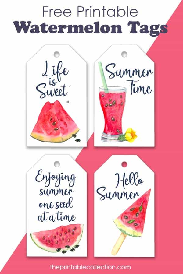 Free Printable Watermelon Tags | The Printable Collection