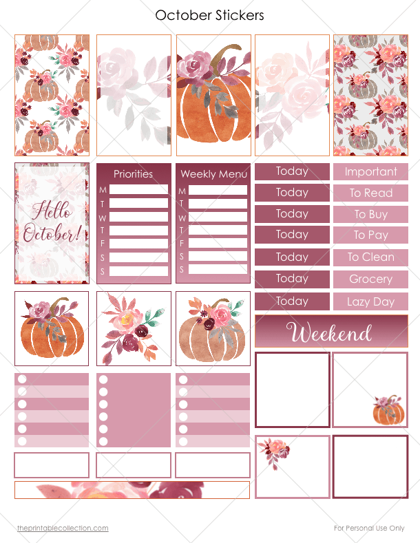 free printable stickers for october the printable collection