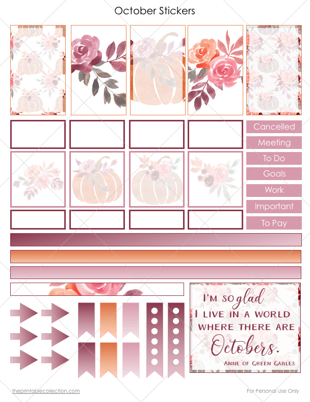 printable stickers for october the printable collection