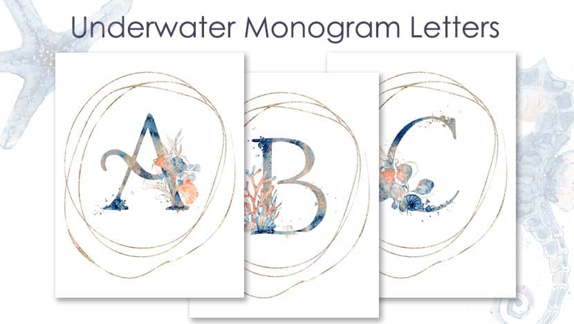 Free Printable Monogram Alphabet Letters Post - The Printable Collection