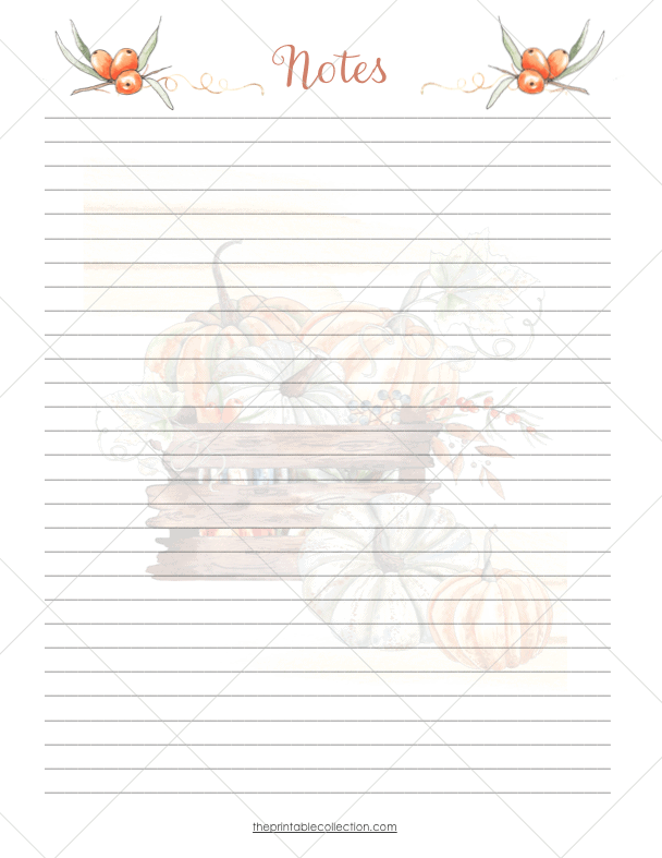 5 free printable notes templates for november the printable collection