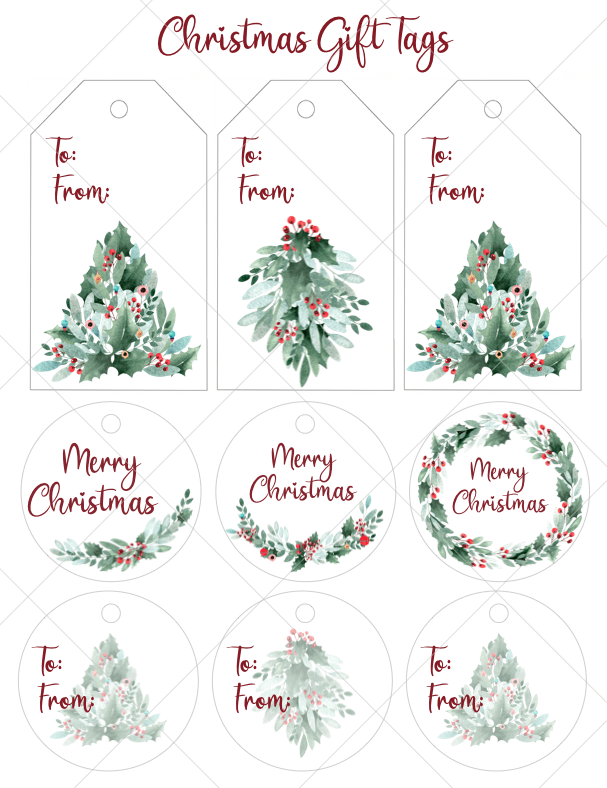 printable christmas tags