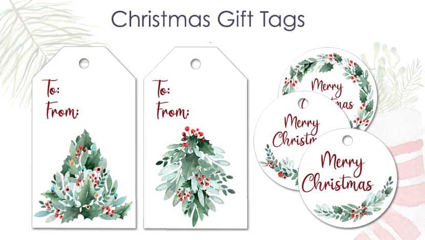 free printable christmas tags