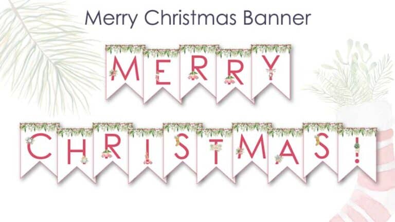 Printable Merry Christmas Banner Letters | The Printable Collection