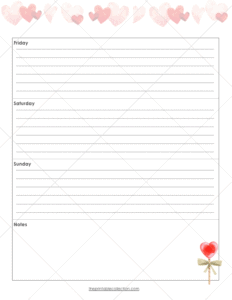 Printable Journal Lined Pages For February | The Printable Collection