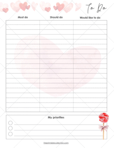 Printable Journal Lined Pages For February 