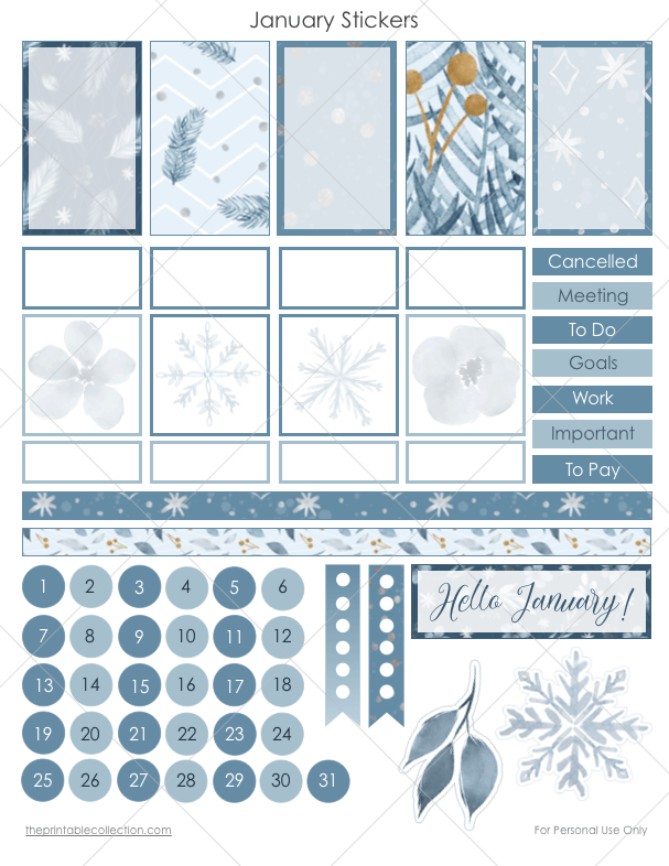 free january planner stickers in blue ready to download update the printable collection