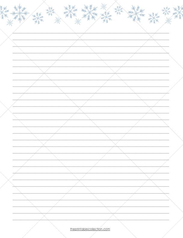 Printable Note Pages For Winter | The Printable Collection