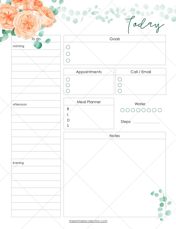 Free Printable March Daily Planner - The Printable Collection