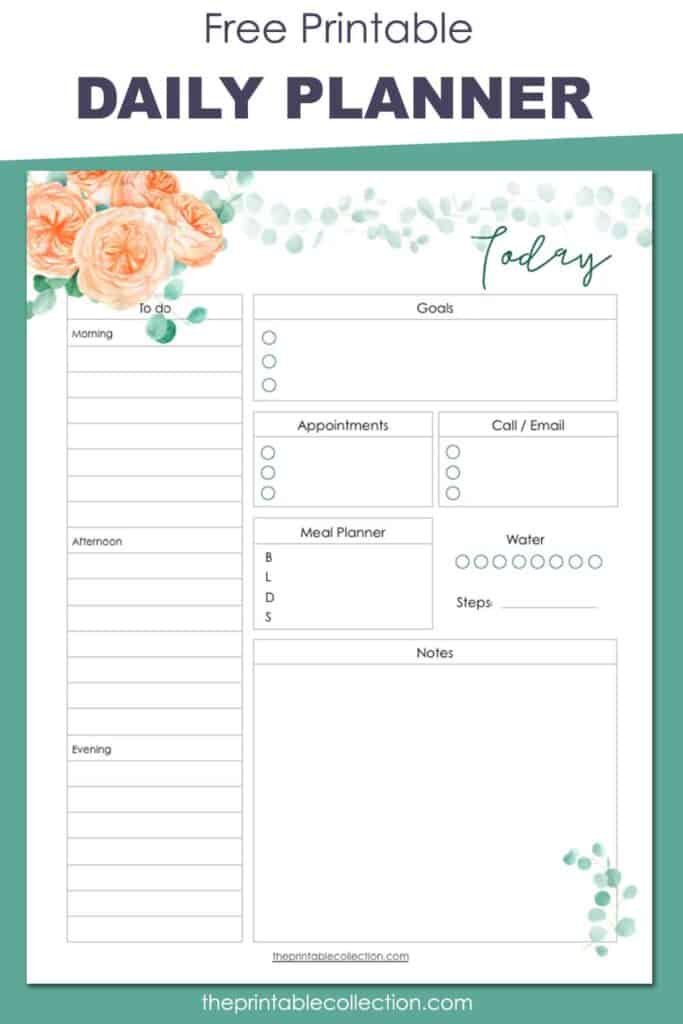 Printable Daily Planner Page For March | The Printable Collection