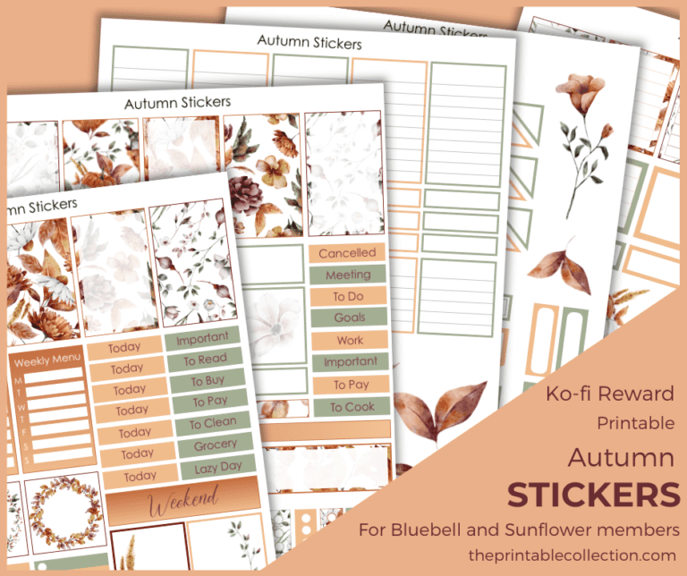 Printable Autumn Stickers | The Printable Collection