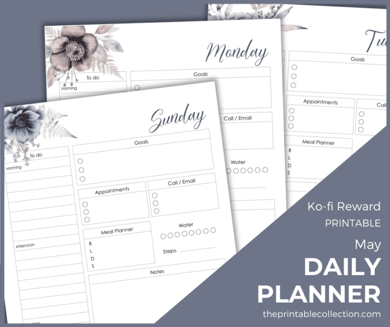 May Printable Daily Planner | The Printable Collection