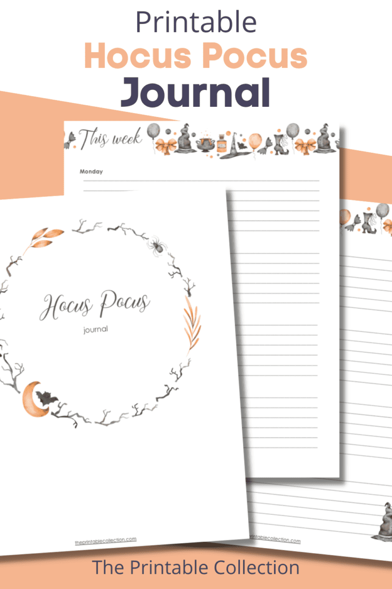 Printable Hocus Pocus Journal The Printable Collection